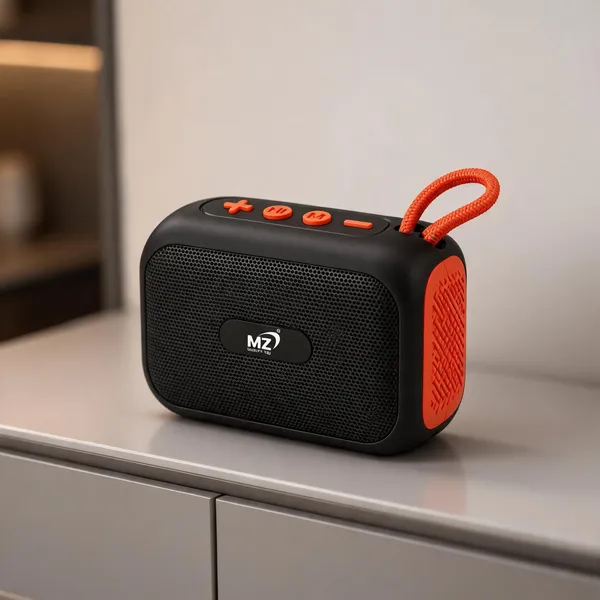 Mz_Black_Orange_Portable_Bluetooth_Speaker_With_Fm_Radio