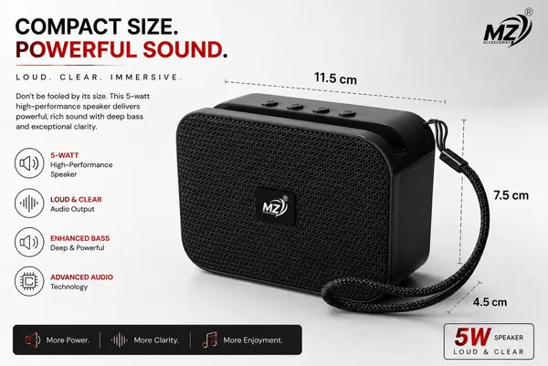 Mz_Black_Portable_Bluetooth_Speaker_With_Carry_Strap
