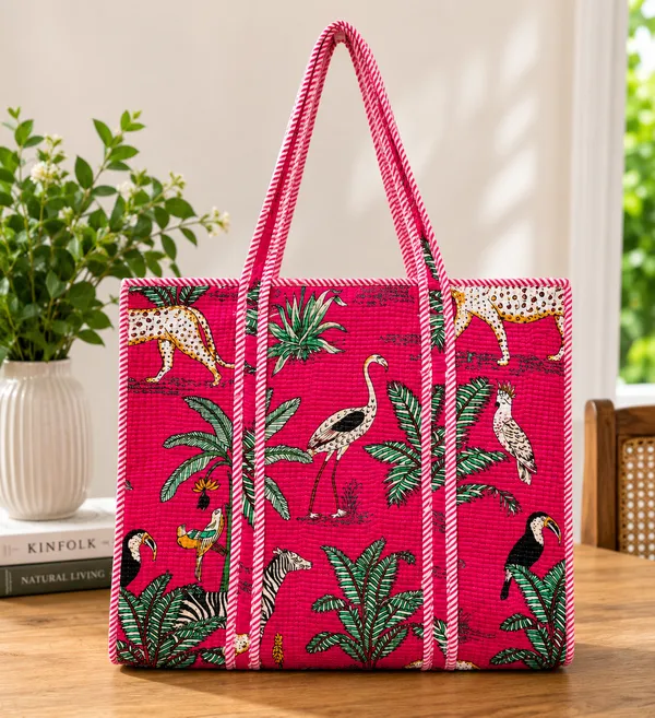 Pink_Cotton_Tote_Bags_Kantha_Pattern_For_Women