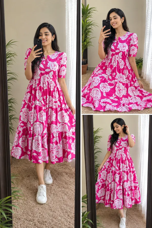 Pink_Floral_printed_Rayon_Fabric_Fit_And_Flare_Midi_Dress_for_Women