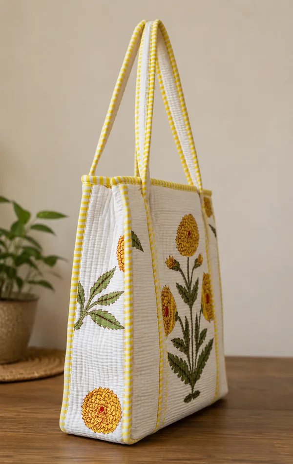 Jaipuri_hand_Block_Print_Women_Tote_Bags_Kantha_Pattern_Size_16x16_Inch