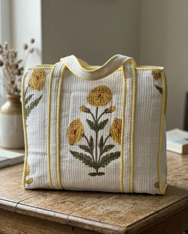 Jaipuri_hand_Block_Print_Women_Tote_Bags_Kantha_Pattern_Size_16x16_Inch