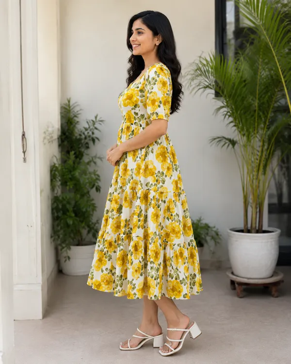 Yellow_Floral_printed_Rayon_Fit_And_Flare_Dress_for_Women