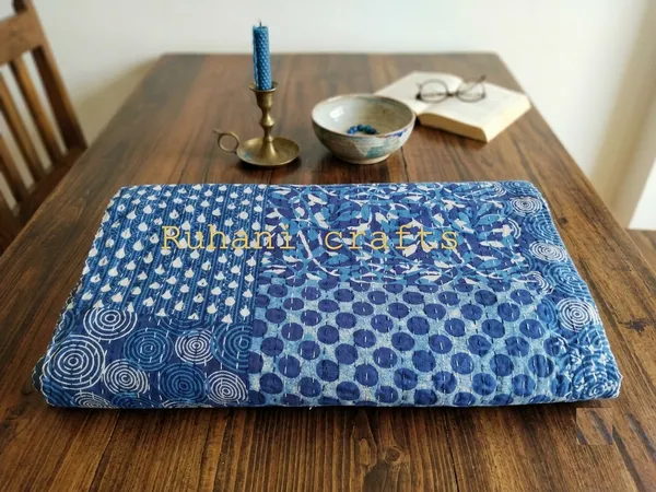 Indigo_Blue_Cotton_Block_Printed_Kantha_Quilt_For_Home_Twin_Size