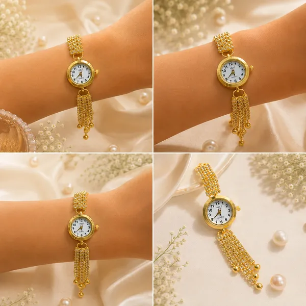 Gold_Metal_Charm_authentic_Kashmiri_Bracelet_Watch_For_Women