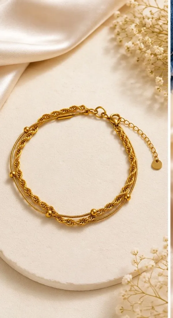 Gold_Metal_Layered_Rope_Chain_Beaded_Anklet_For_Women