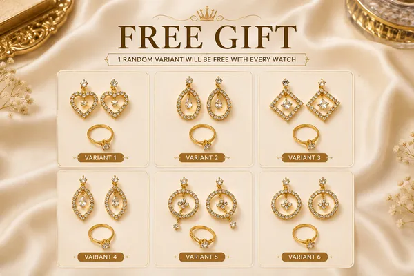 Elegant_Gold-Tone_Kundan_Style_Women's_Bracelet_Watch_with_Free_Earrings_&_Ring_Gift