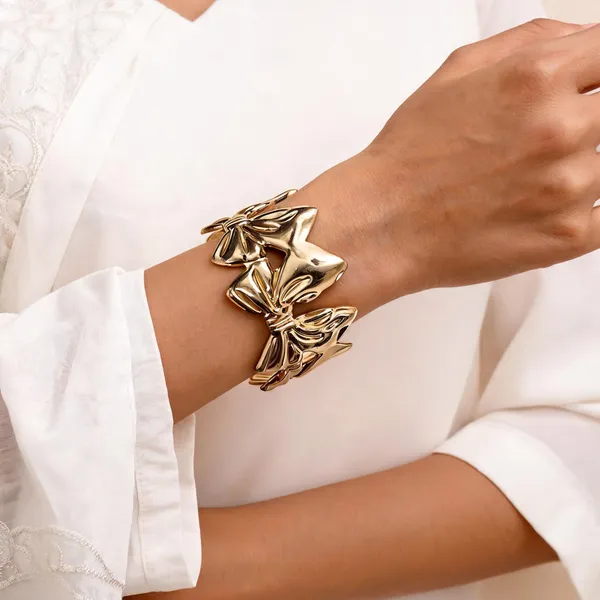 Gold_Plated_Alloy_Chunky_Link_Bracelet_For_Women