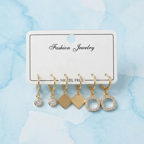 Gold_Metal_Crystal_Stud_Earrings_Set_Of_3_For_Women