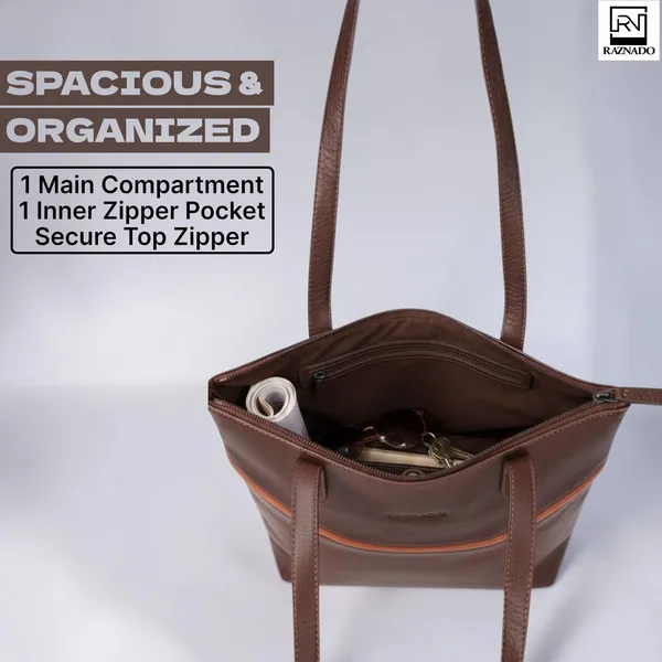 Brown_Leather_Shoulder_Carryall/Tote_Bag_for_Women