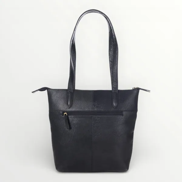 Black_Leather_Shoulder_Carryall/_Tote_Bag_for_Unisex