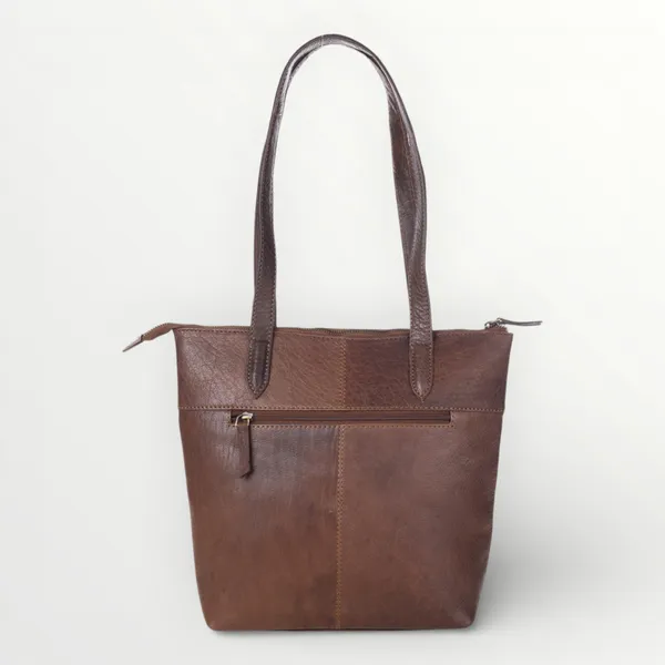 Brown_Leather_Shoulder_Carryall/Tote_Bag_for_Women