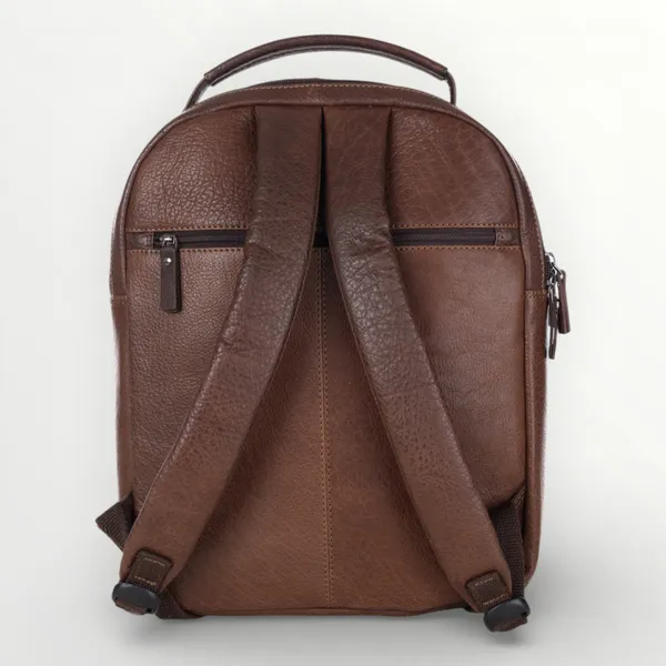 Brown_Leather_Slim_Commuter_Backpack_For_Unisex