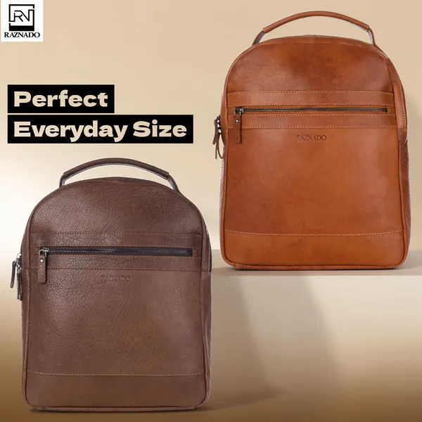 Brown_Leather_Slim_Commuter_Backpack_For_Unisex
