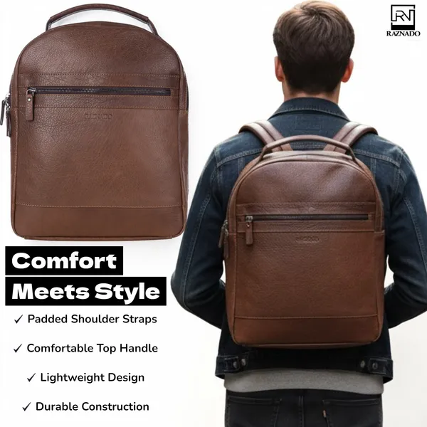 Brown_Leather_Slim_Commuter_Backpack_For_Unisex
