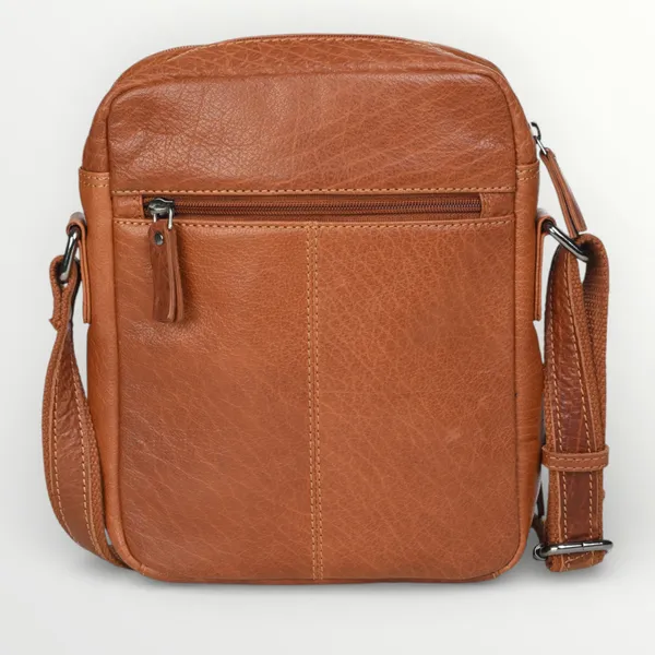 Cognac_Black_Leather_Dual-Tone_Crossbody_Sling_Bag_Large_Size_For_Unisex