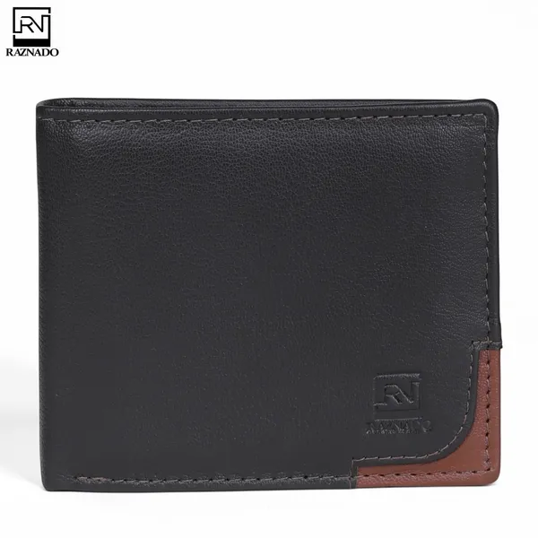 RAZNADO_Genuine_Leather_Wallet_for_Men_(550101-BRN)_–_Premium_Bi-Fold_Wallet_with_Multiple_Card_Slots,_ID_Window,_Zipper_Coin_Pocket_&_Cash_Compartment_–_Brown