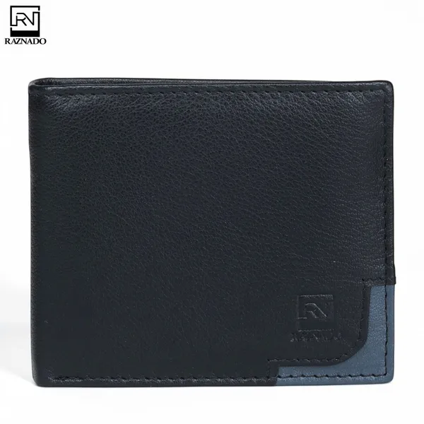 RAZNADO_Genuine_Leather_Wallet_for_Men_(550101_Blk)_–_Premium_Bi-Fold_Wallet_with_Multiple_Card_Slots,_ID_Window,_Zipper_Coin_Pocket_&_Cash_Compartment