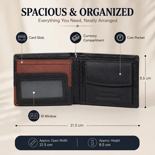 RAZNADO_Genuine_Leather_Wallet_for_Men_|_Slim_&_Stylish_Bi-Fold_Wallet_|_Multiple_Card_Slots,_ID_Window,_Currency_Compartment_&_Coin_Pocket_|_Premium_Gift_Box