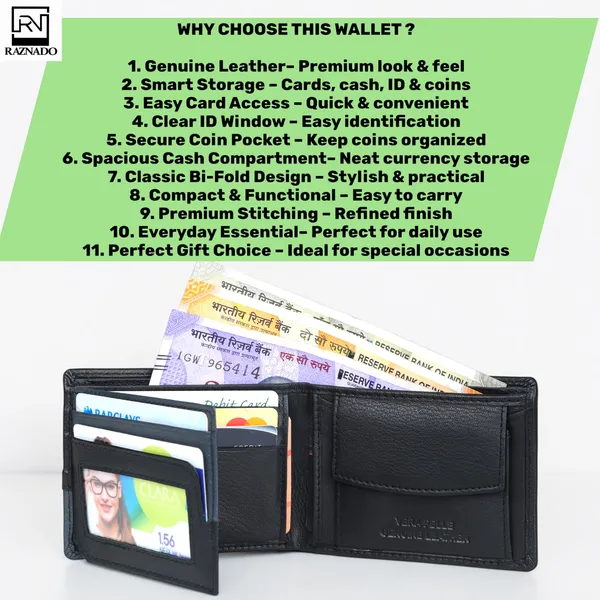 RAZNADO_Genuine_Leather_Wallet_for_Men_|_Slim_&_Stylish_Bi-Fold_Wallet_|_Multiple_Card_Slots,_ID_Window,_Currency_Compartment_&_Coin_Pocket_|_Premium_Gift_Box