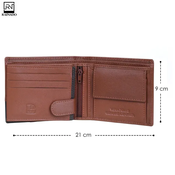 RAZNADO_Genuine_Leather_Wallet_for_Men_|_Slim_&_Stylish_Bi-Fold_Wallet_|_Multiple_Card_Slots,_ID_Window,_Currency_Compartment_&_Coin_Pocket_|_Premium_Gift_Box