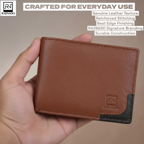 RAZNADO_Genuine_Leather_Wallet_for_Men_|_Slim_&_Stylish_Bi-Fold_Wallet_|_Multiple_Card_Slots,_ID_Window,_Currency_Compartment_&_Coin_Pocket_|_Premium_Gift_Box