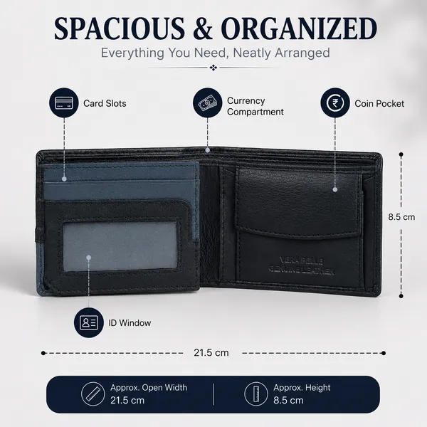 RAZNADO_Genuine_Leather_Wallet_for_Men_|_Slim_&_Stylish_Bi-Fold_Wallet_|_Multiple_Card_Slots,_ID_Window,_Currency_Compartment_&_Coin_Pocket_|_Premium_Gift_Box