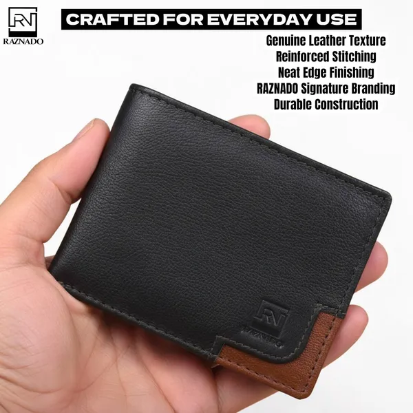 RAZNADO_Genuine_Leather_Wallet_for_Men_|_Slim_&_Stylish_Bi-Fold_Wallet_|_Multiple_Card_Slots,_ID_Window,_Currency_Compartment_&_Coin_Pocket_|_Premium_Gift_Box