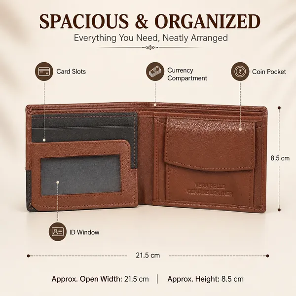 RAZNADO_Genuine_Leather_Wallet_for_Men_|_Slim_&_Stylish_Bi-Fold_Wallet_|_Multiple_Card_Slots,_ID_Window,_Currency_Compartment_&_Coin_Pocket_|_Premium_Gift_Box
