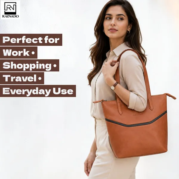 Cognac_Leather_Shoulder_Carryall/Tote_Bag_for_Unisex
