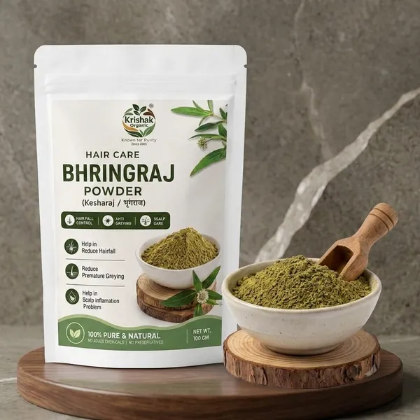 Krishak_Organic_Bhringraj_Powder_Hair_Growth_Pack_Of_2