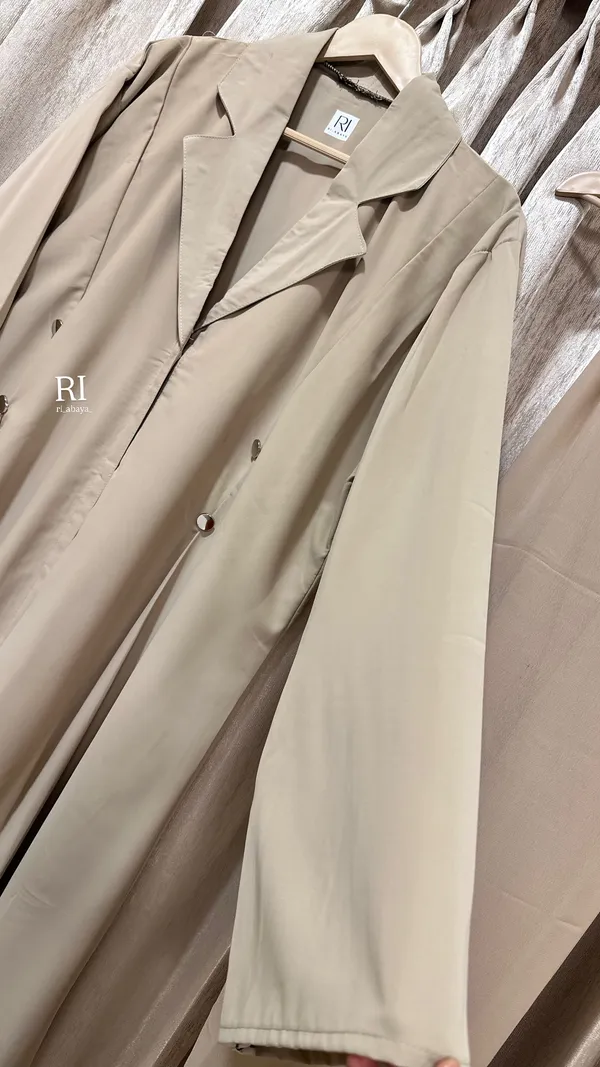 Beige_Prada_Fabric_Relaxed_Fit_Coat_Style_Abaya_For_Women