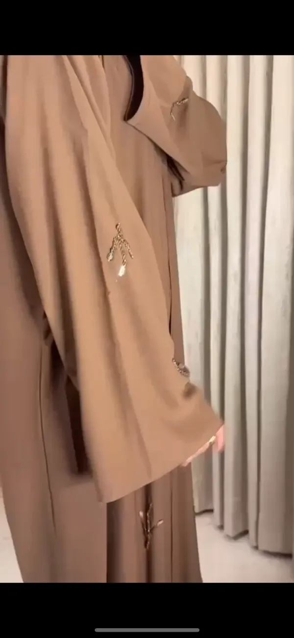 Brown_Prada_Fabric_Relaxed_Floral_Embroidered_Abaya_For_Women