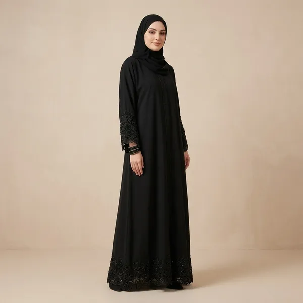 Black_Zoom_Fabric_Relaxed_Fit_Floral_Sequin_Embroidered_Abaya_For_Women