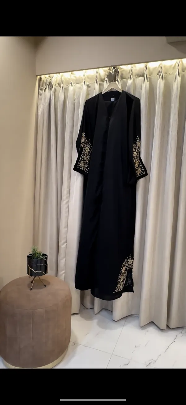 Black_Imported_Fabric_Relaxed_Gold_Floral_Embroidered_Bridal_Abaya_For_Women