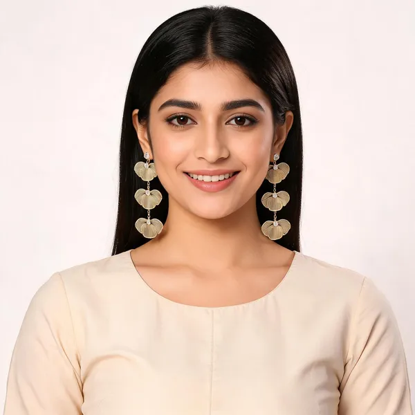 Gold_Toned_Floral_Petal_Drop_Earrings_With_Crystal_Accent