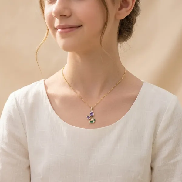 Gold_Purple_Stone_Floral_Pendant_Necklace_For_Women