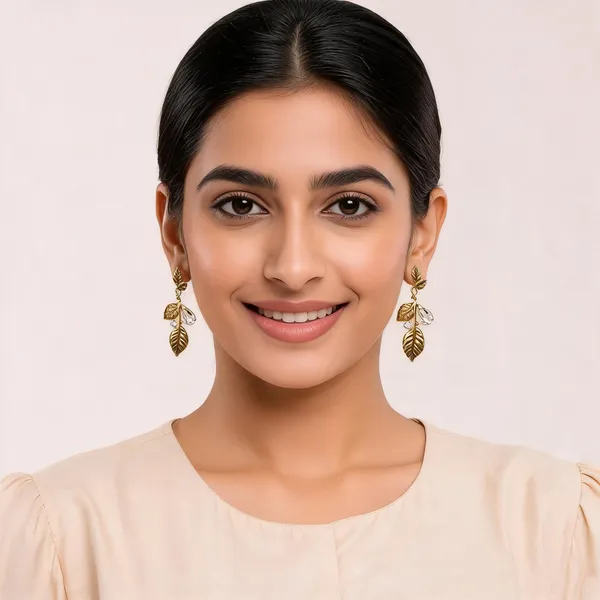 Gold_Leaf_Design_American_Diamondl_Drop_Earrings_For_Women