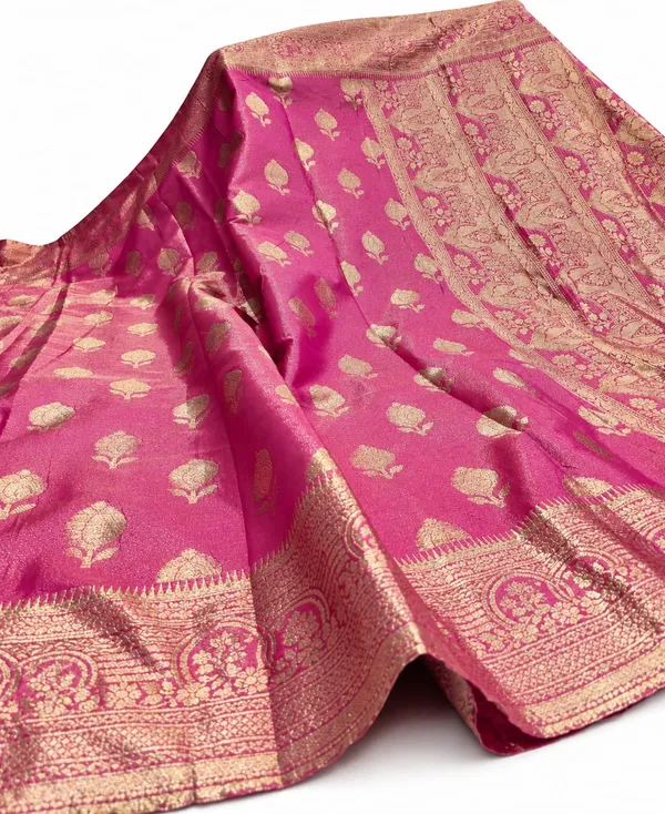 Rani_Pink_Tissue_Silk_Woven_Floral_Buti_Saree_For_Women