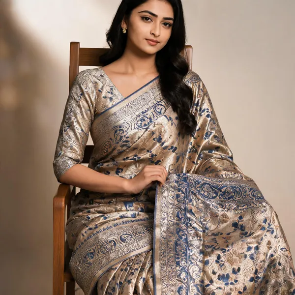 Beige_Zari_Tissue_Silk_Woven_Banarasi_Saree_For_Women