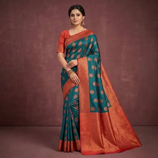Bottal_Green_Soft_Silk_Zari_Woven_Kanjivaram_Style_Saree_For_Women