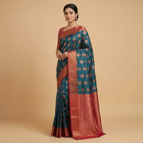 Bottal_Green_Soft_Silk_Zari_Woven_Kanjivaram_Style_Saree_For_Women
