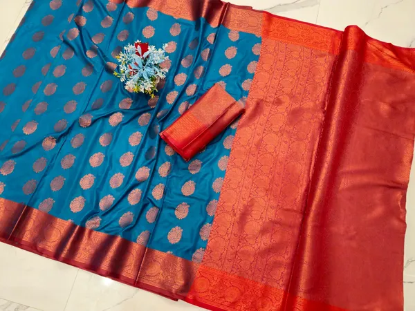 Softy_Rich_Pallu_Teal_Silk_Zari_Woven_Kanjivaram_Saree_For_Women