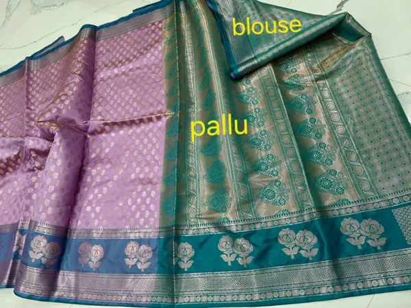 Purple_Silk_Zari_Woven_Floral_Border_Kanjivaram_Saree_For_Women