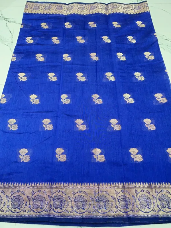 Maheshwari_Cotton_Royal_Blue_Zari_Woven_Floral_Banarasi_Saree_For_Women