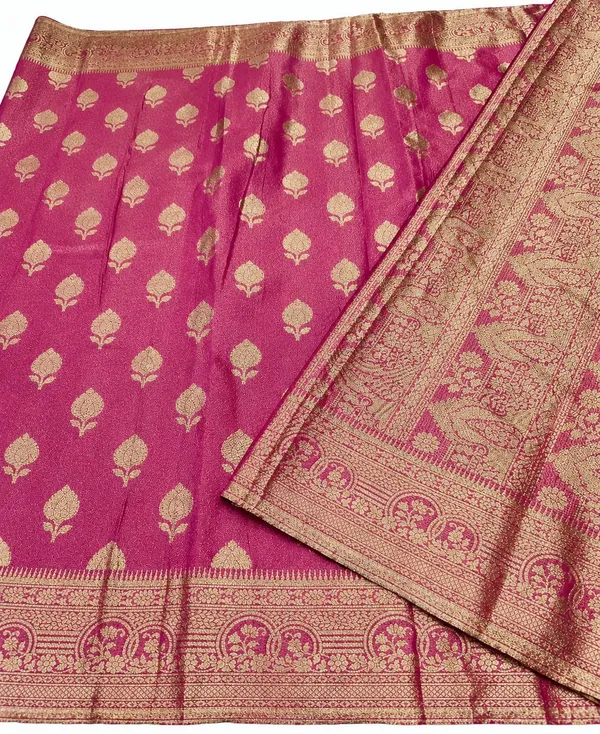 Rani_Pink_Tissue_Silk_Woven_Floral_Buti_Saree_For_Women