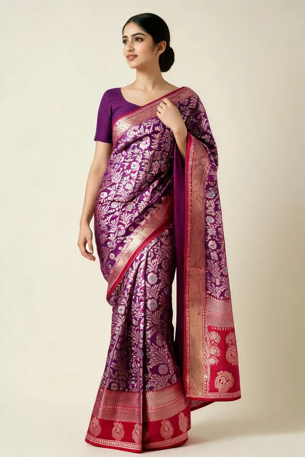 Kanjivaram_Meenakari_Jamla_Silk_Zari_Woven_Floral_Banarasi_Saree_For_Women