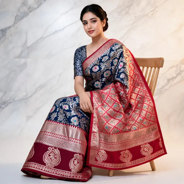Kanjivaram_Meenakari_Navy_Blue_Silk_Zari_Woven_Banarasi_Saree_For_Women