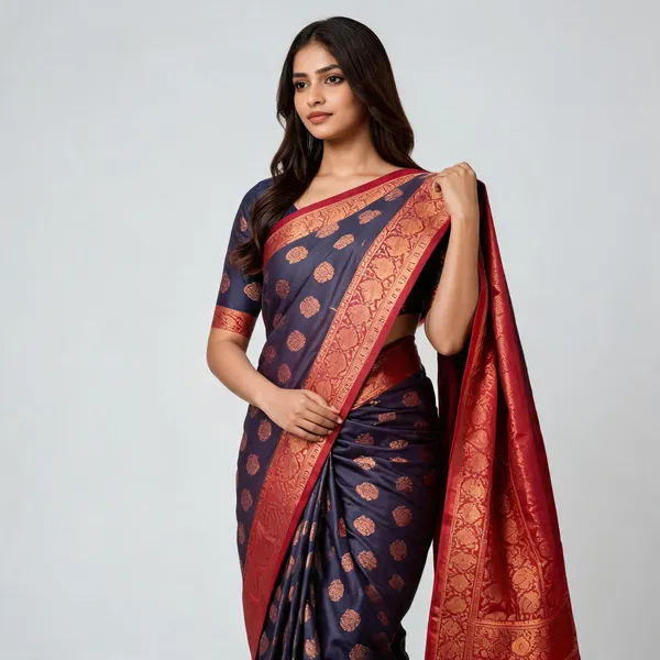 Navy_Blue_Silk_Zari_Woven_Kanjeevaram_Saree_For_Women