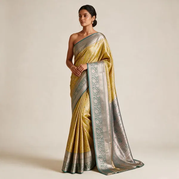 Mustard_Karishma_Silk_Brocade_Zari_Woven_Saree_For_Women